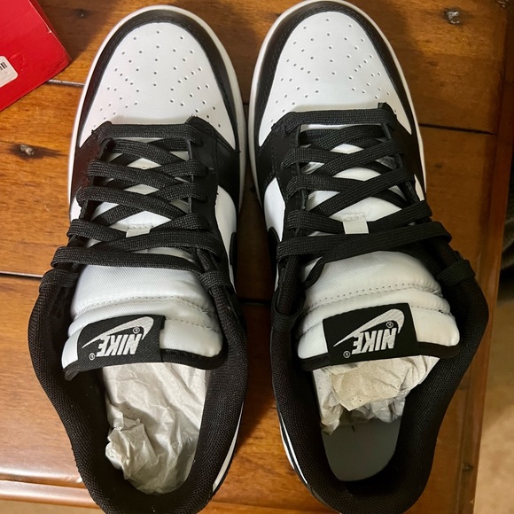 NEW NEVER WORN Panda Dunks made custom with Swarovski crystals in Nike swoosh. - Picture 4 of 7